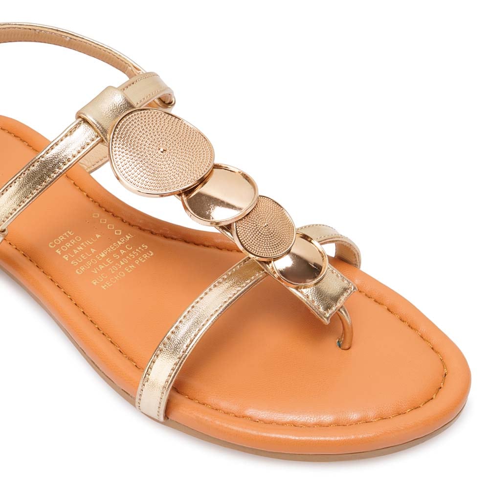 SANDALIA D'ORSAY CASUAL CESI-2612 DORADO PIAZZA - 3