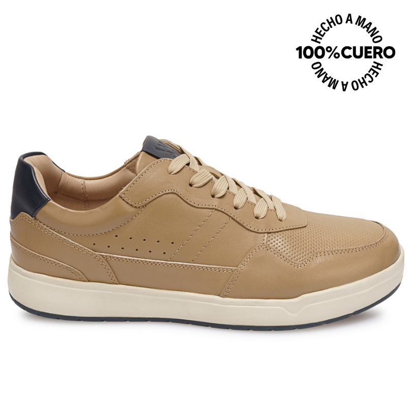 ZAPATILLA CASUAL JOSE-2606 NUTRIA VIALE HOMME CUERO - 1
