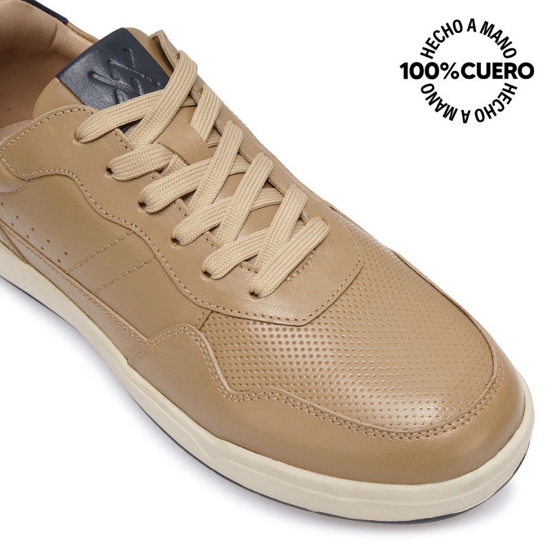ZAPATILLA CASUAL JOSE-2606 NUTRIA VIALE HOMME CUERO - 3