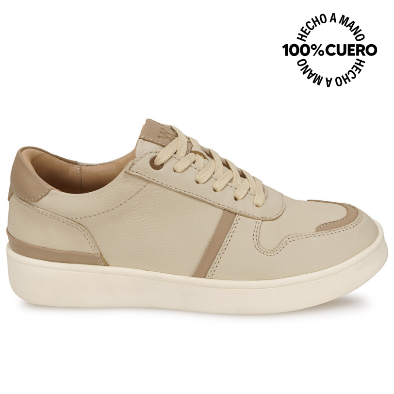 ZAPATILLA CASUAL RICARDO-2602 BEIGE VIALE HOMME CUERO - 1