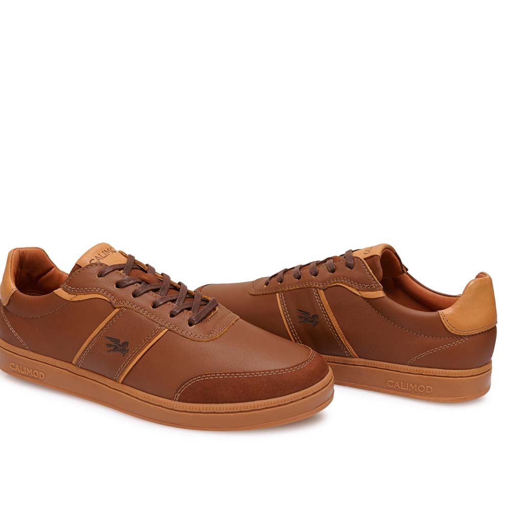 ZAPATILLA CASUAL UIS-001 TAN CALIMOD CUERO - 2