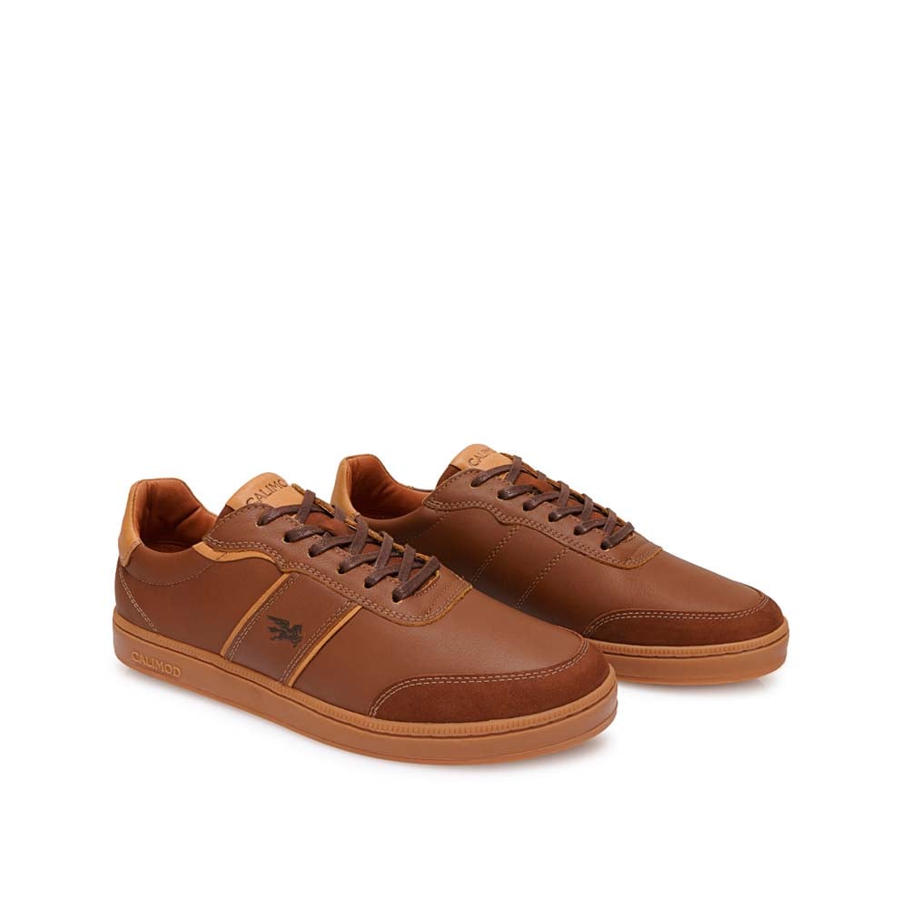 ZAPATILLA CASUAL UIS-001 TAN CALIMOD CUERO - 4
