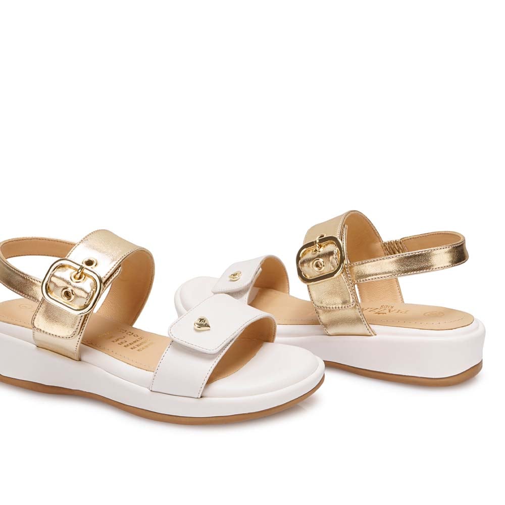SANDALIA D'ORSAY CASUAL YADIRA-2607 HUESO/DORADO PIAZZA KIDS - 2
