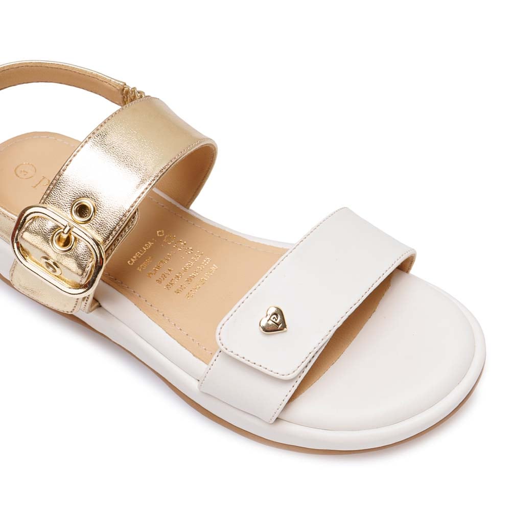 SANDALIA D'ORSAY CASUAL YADIRA-2607 HUESO/DORADO PIAZZA KIDS - 3