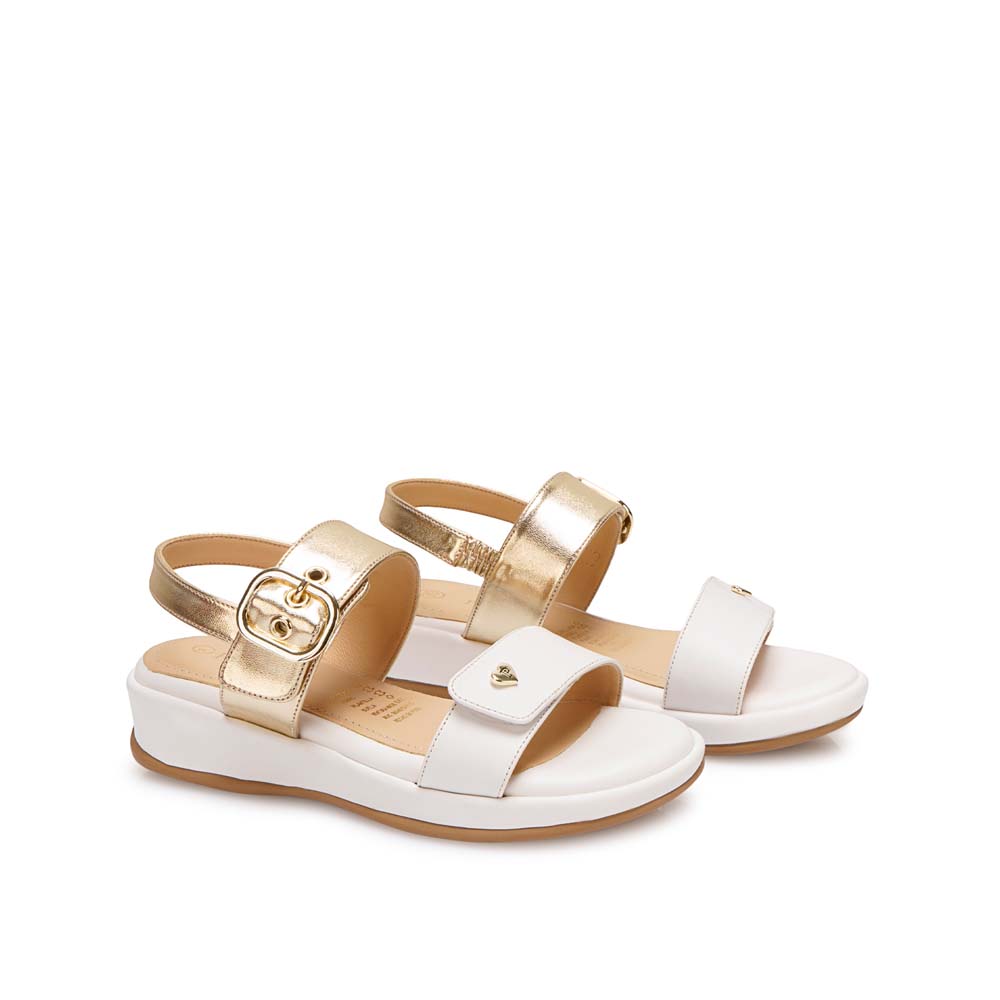 SANDALIA D'ORSAY CASUAL YADIRA-2607 HUESO/DORADO PIAZZA KIDS - 4