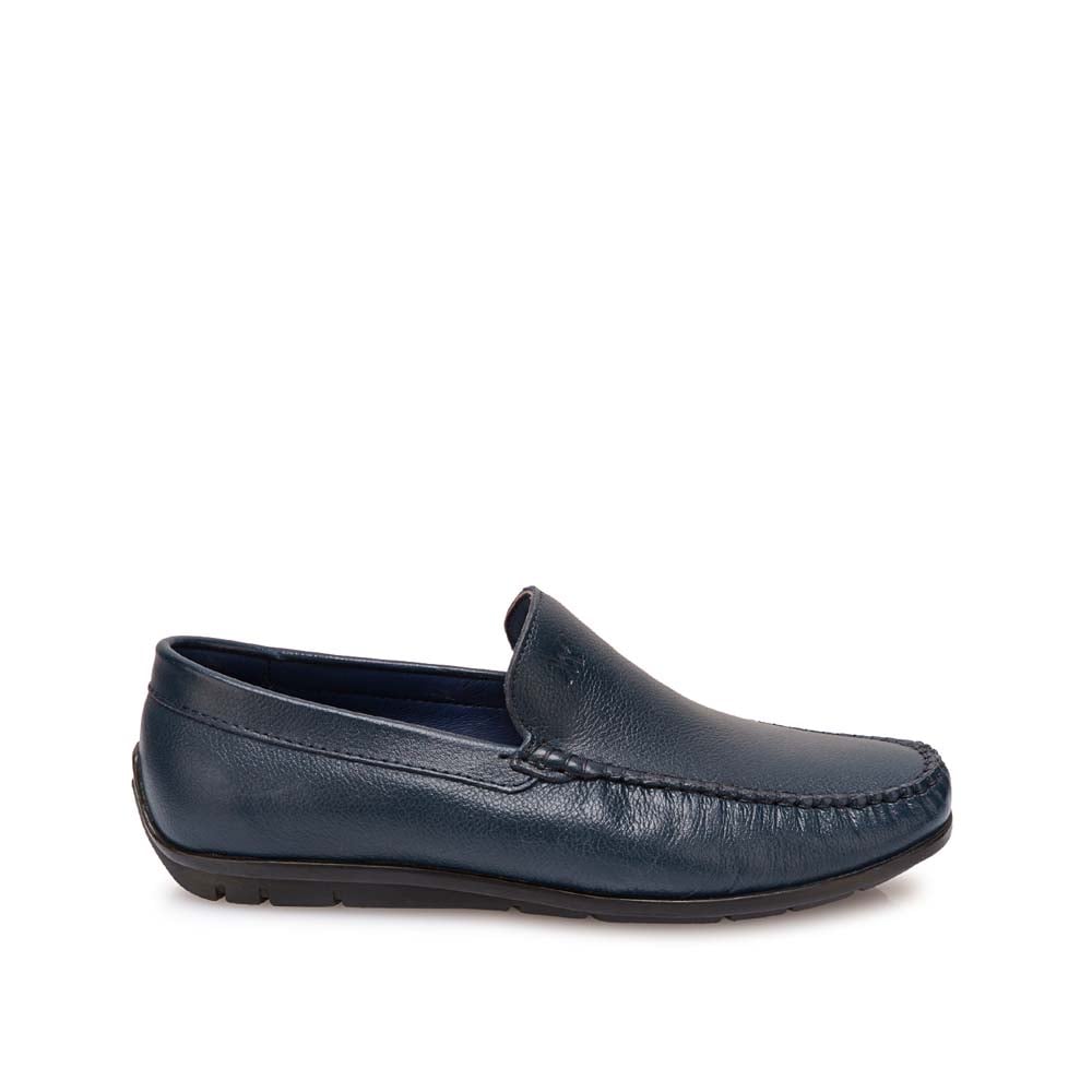 ZAPATO MOCASÍN CASUAL SERGIO-2609 AZUL VIALE HOMME CUERO - 1