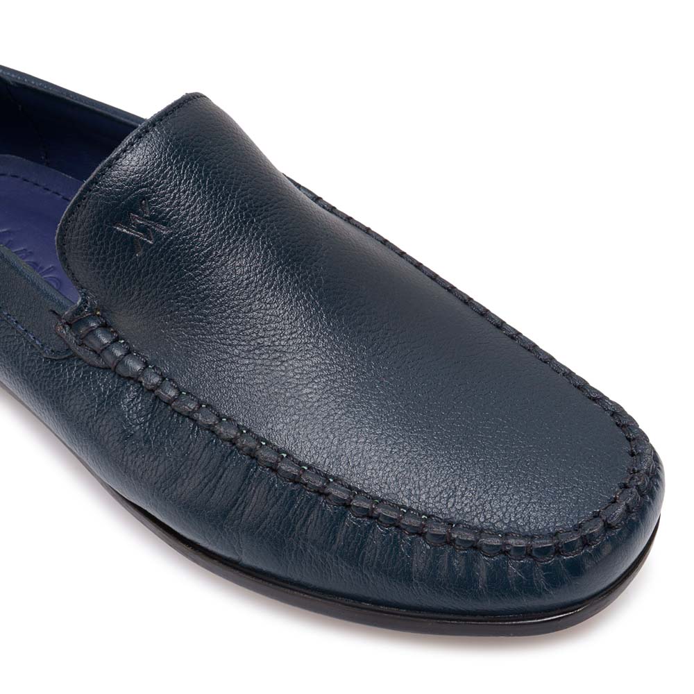 ZAPATO MOCASÍN CASUAL SERGIO-2609 AZUL VIALE HOMME CUERO - 3