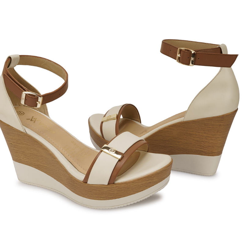 SANDALIA D'ORSAY CASUAL SOFI-2609 HUESO VIALE CUERO - 2