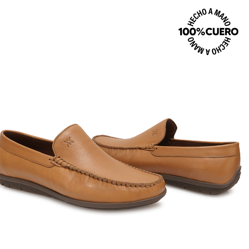 ZAPATO MOCASÍN CASUAL SERGIO-2609 NUTRIA VIALE HOMME CUERO - 2