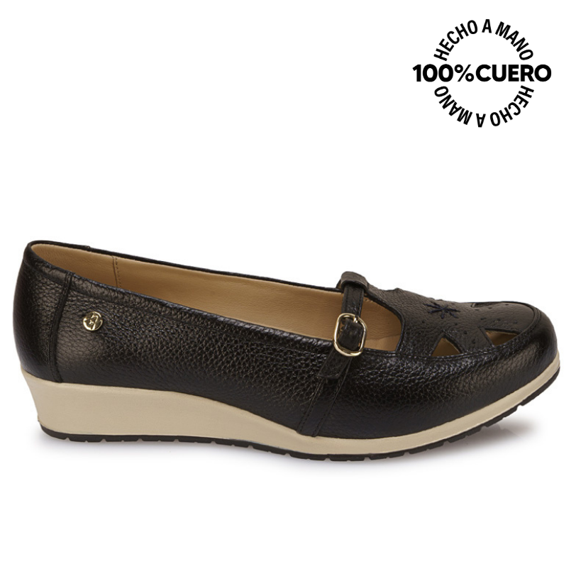 ZAPATO CANASTA CASUAL WIL-2521 NEGRO VIALE CUERO - 1