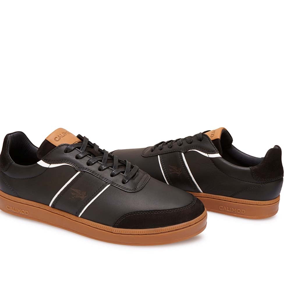 ZAPATILLA CASUAL UIS-002 NEGRO CALIMOD CUERO - 2