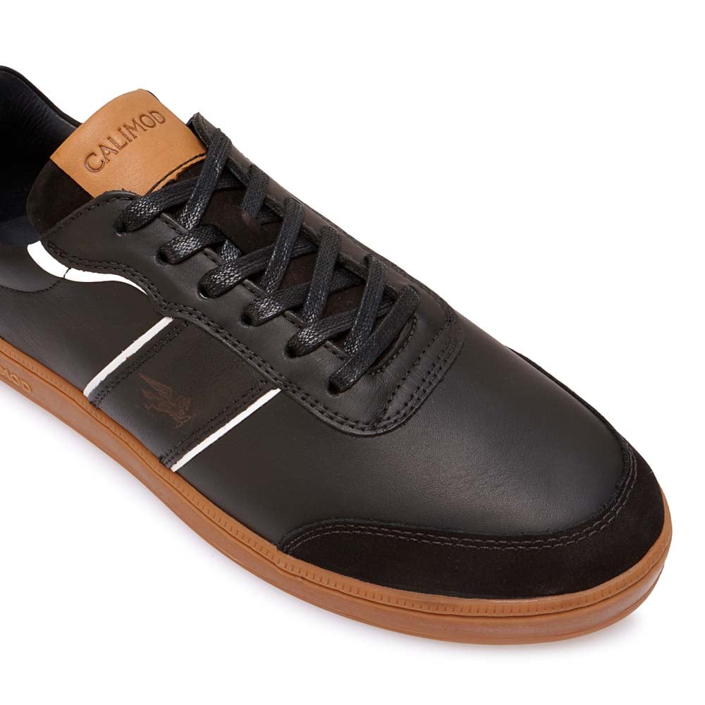 ZAPATILLA CASUAL UIS-002 NEGRO CALIMOD CUERO - 3