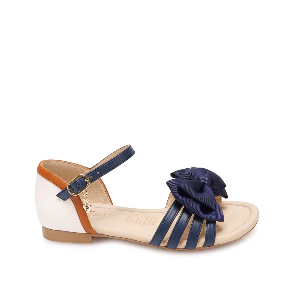 SANDALIA D'ORSAY CASUAL YADIRA-2610 AZUL/HUESO PIAZZA KIDS - 1