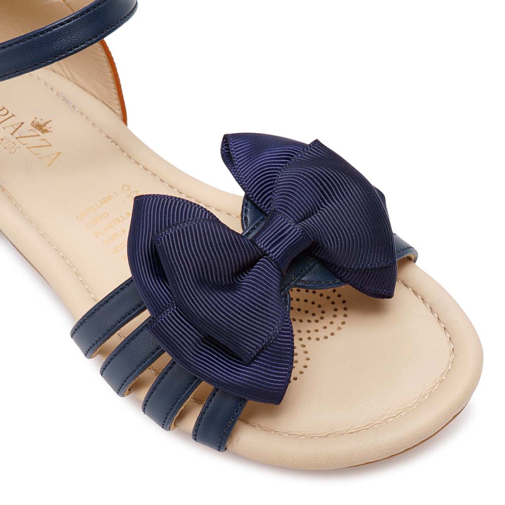 SANDALIA D'ORSAY CASUAL YADIRA-2610 AZUL/HUESO PIAZZA KIDS - 3