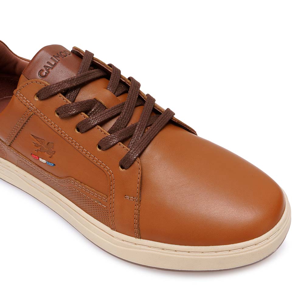 ZAPATILLA CASUAL UIR-001 TAN CALIMOD CUERO - 3
