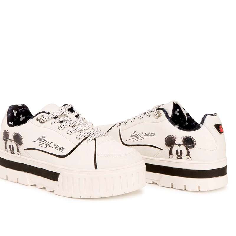 ZAPATILLA CASUAL 2KY-053 BLANCO/NEGRO MICKEY - 2