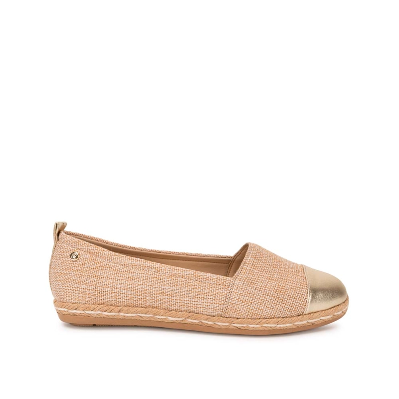 ZAPATO ALPARGATA CASUAL ALAY-2609 BEIGE/DORADO PIAZZA - 1