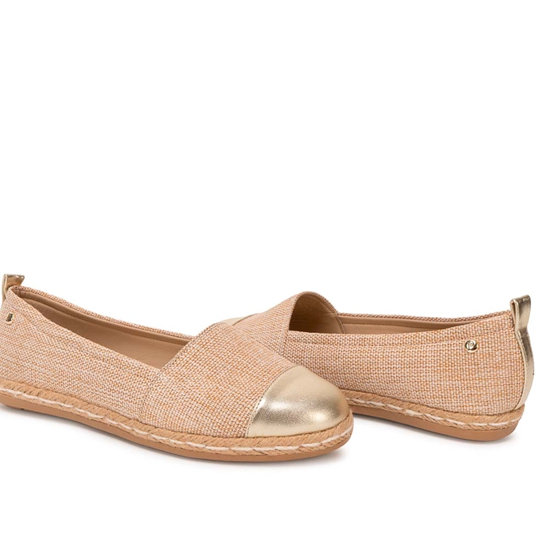 ZAPATO ALPARGATA CASUAL ALAY-2609 BEIGE/DORADO PIAZZA - 2