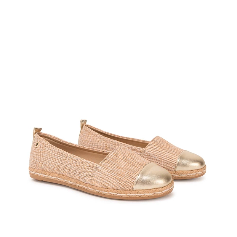 ZAPATO ALPARGATA CASUAL ALAY-2609 BEIGE/DORADO PIAZZA - 4