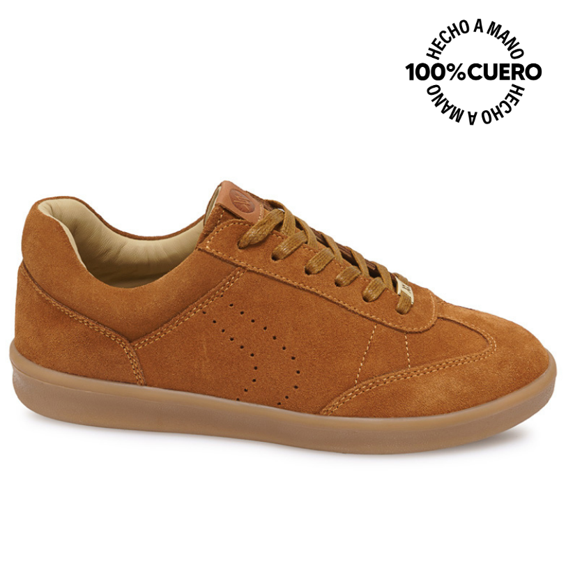 ZAPATILLA CASUAL CATA-2603 HABANO VIALE CUERO - 1