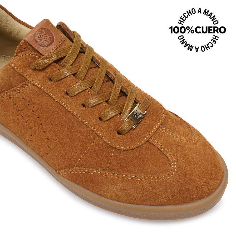 ZAPATILLA CASUAL CATA-2603 HABANO VIALE CUERO - 3