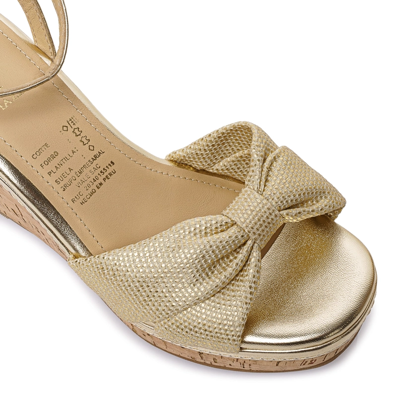 SANDALIA D'ORSAY CASUAL WAL-2625 DORADO PIAZZA - 3