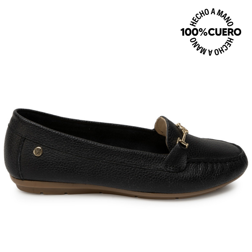 ZAPATO MOCASÍN CASUAL CORE-2510 NEGRO VIALE CUERO - 1