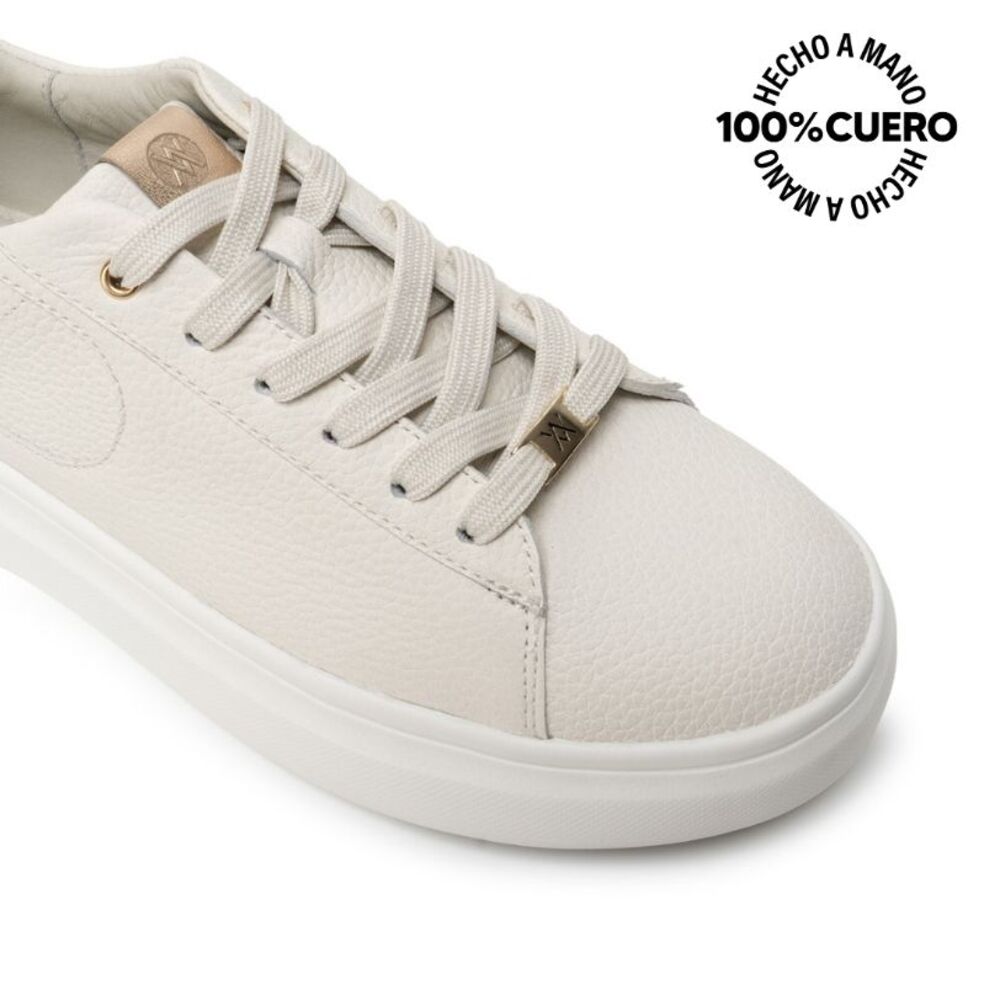 ZAPATILLA CASUAL REC-2601 BLANCO SOF VIALE CUERO - 3