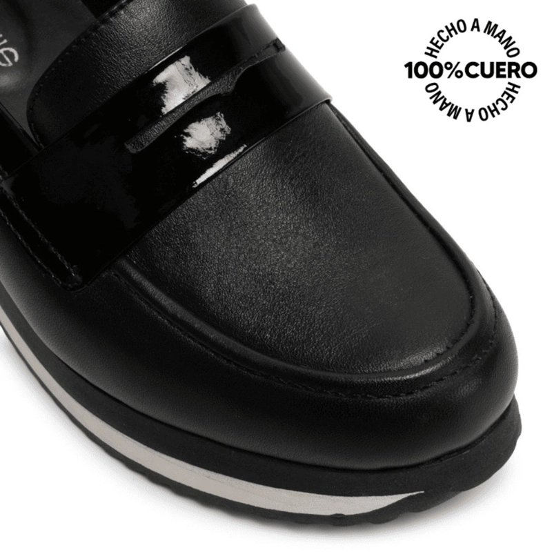 ZAPATO OXFORD CASUAL ALE-2639 NEGRO VIALE CUERO - 3