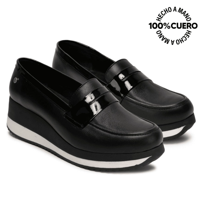 ZAPATO OXFORD CASUAL ALE-2639 NEGRO VIALE CUERO - 4
