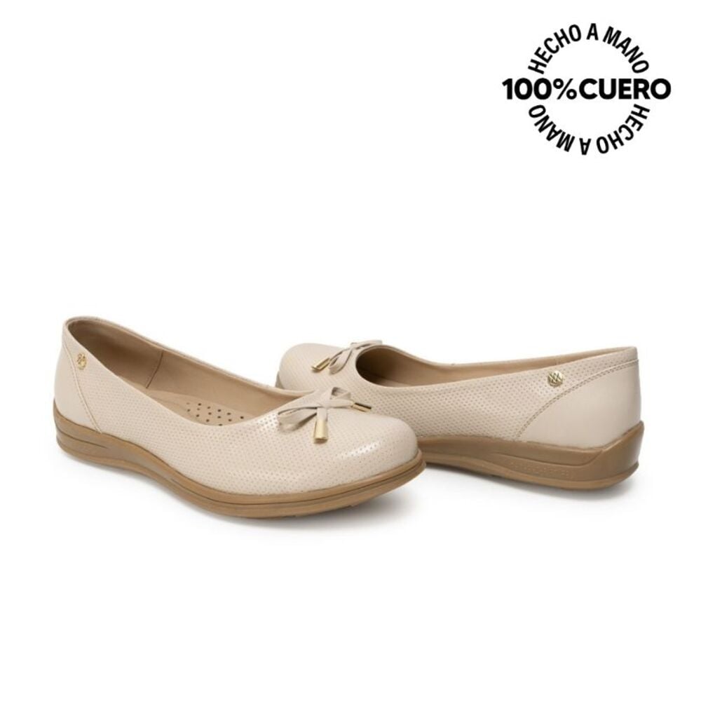 ZAPATO SLIP ON WIL-2626 VAINILLA CUERO VIALE - 2