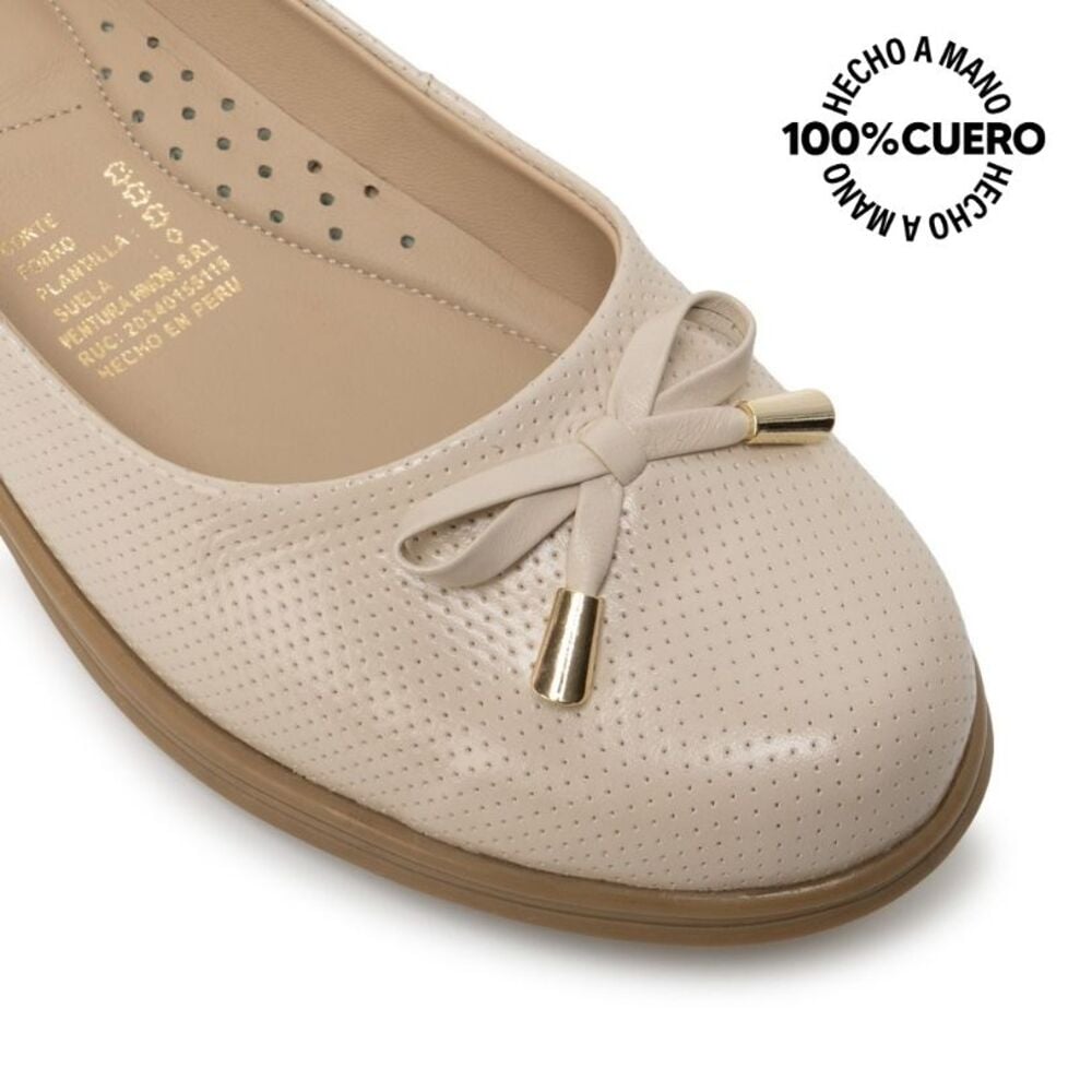 ZAPATO SLIP ON WIL-2626 VAINILLA CUERO VIALE - 3