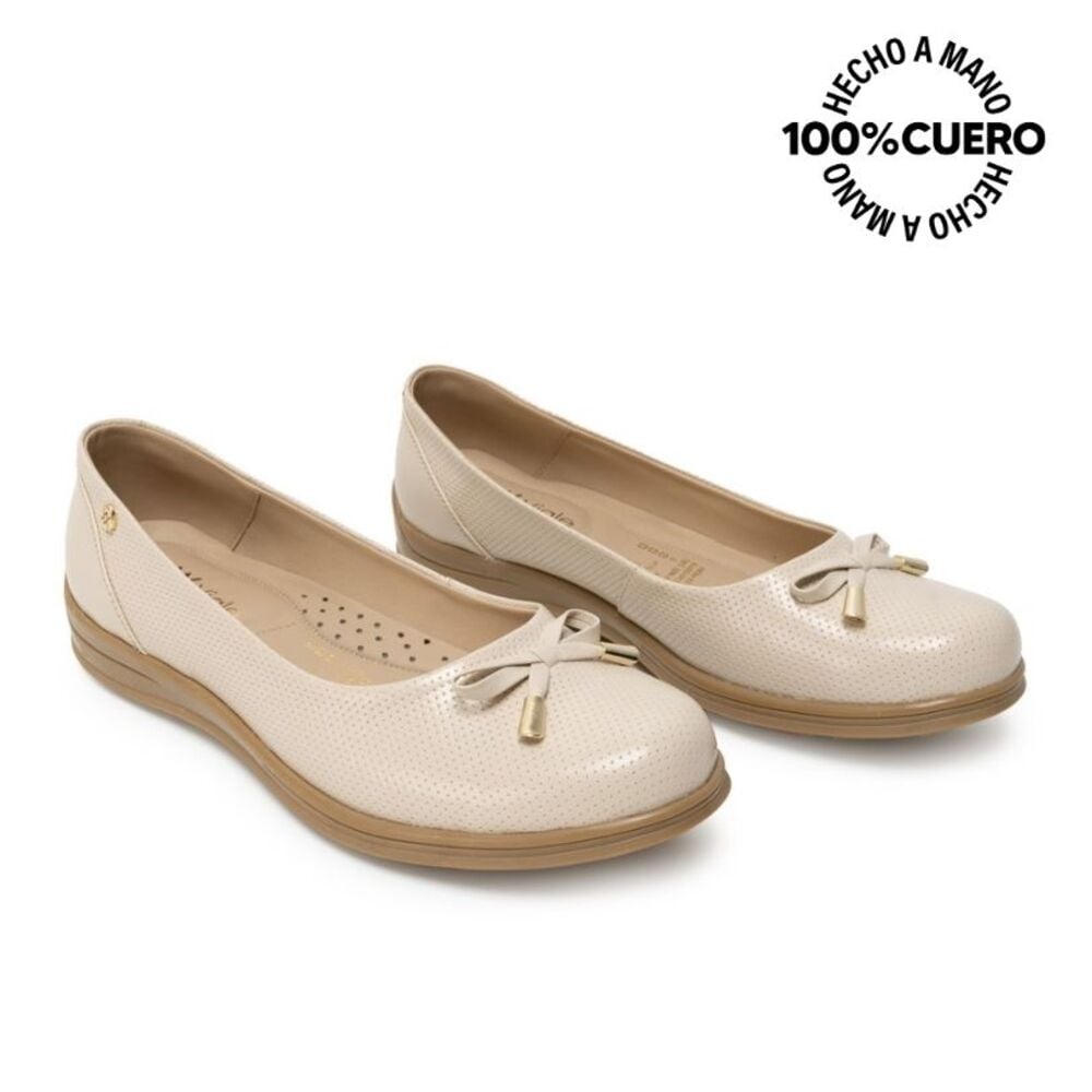 ZAPATO SLIP ON WIL-2626 VAINILLA CUERO VIALE - 4