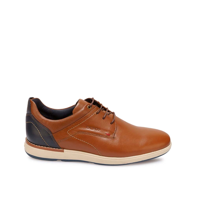 ZAPATO DERBY CASUAL CYV-006 TAN CALIMOD CUERO - 1