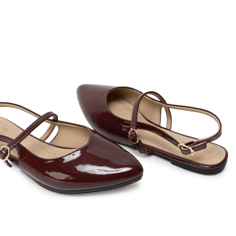 ZAPATO BALLERINA CASUAL ALAY-2519 VINO PIAZZA - 2