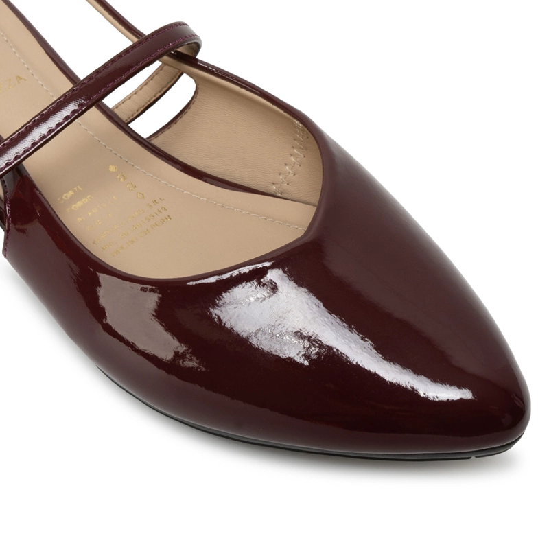 ZAPATO BALLERINA CASUAL ALAY-2519 VINO PIAZZA - 3