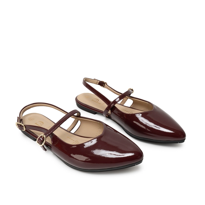 ZAPATO BALLERINA CASUAL ALAY-2519 VINO PIAZZA - 4