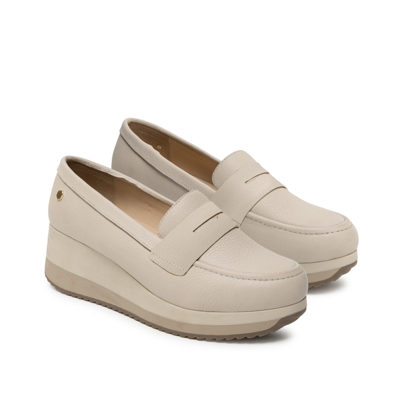 ZAPATO OXFORD CASUAL ALE-2639 VAINILLA VIALE CUERO - 4