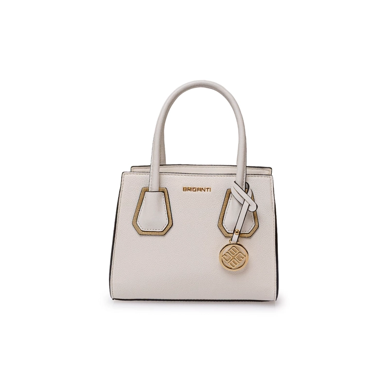 CARTERA BRIGANTI SATCHEL BRI-CM2604 BLANCO/DORADO - 1