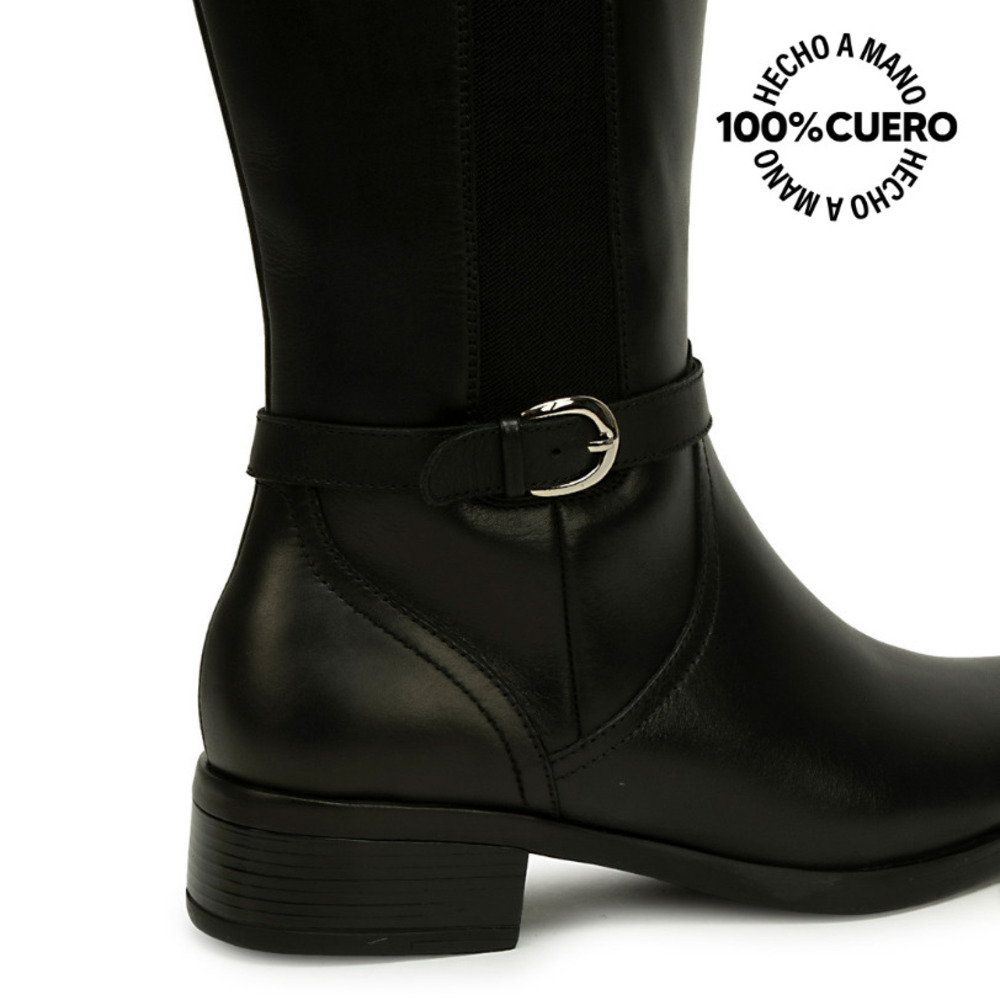 BOTA ALTA BASICO FER-2645 NEGRO VIALE CUERO - 4