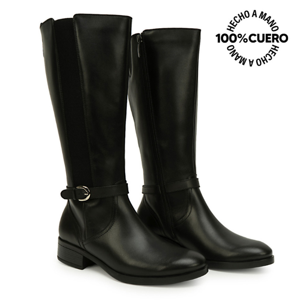 BOTA ALTA BASICO FER-2645 NEGRO VIALE CUERO - 5