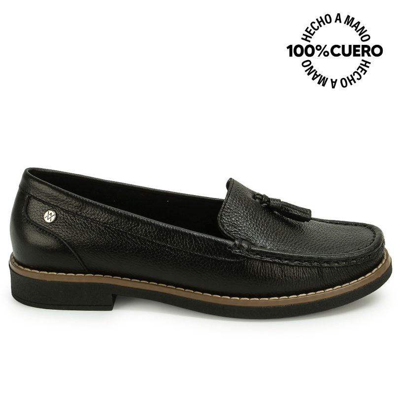 ZAPATO MOCASÍN AVE-2614 NEGRO VIALE CUERO - 1