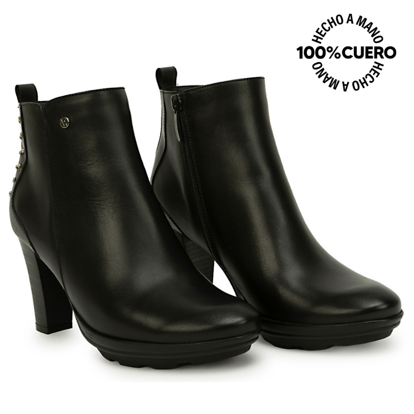 BOTIN BASICO FER-2632 NEGRO VIALE CUERO - 4