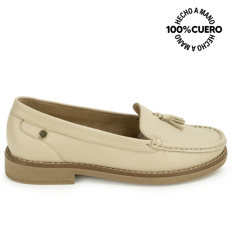 ZAPATO MOCASÍN AVE-2614 VAINILLA VIALE CUERO - 1