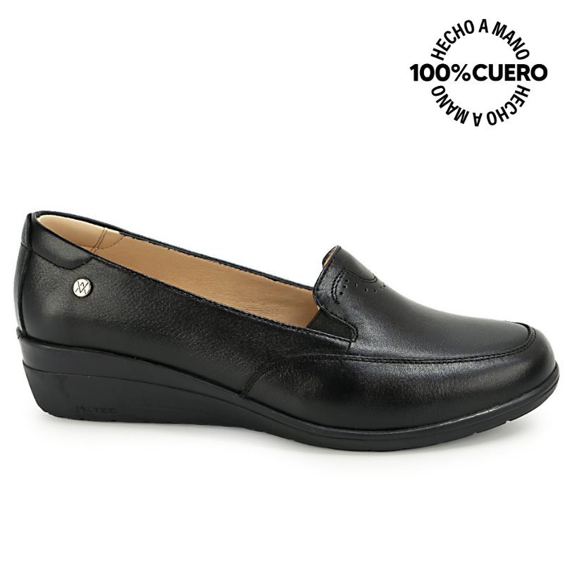 ZAPATO MOCASÍN LE-2612 NEGRO VIALE CUERO - 1