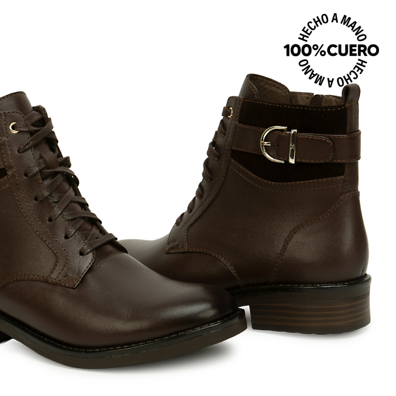 BOTIN DERBY LINDA-2626 CHOCOLATE VIALE CUERO - 2