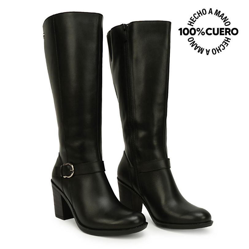 BOTA ALTA JODHPUR FER-2629 NEGRO VIALE CUERO - 4