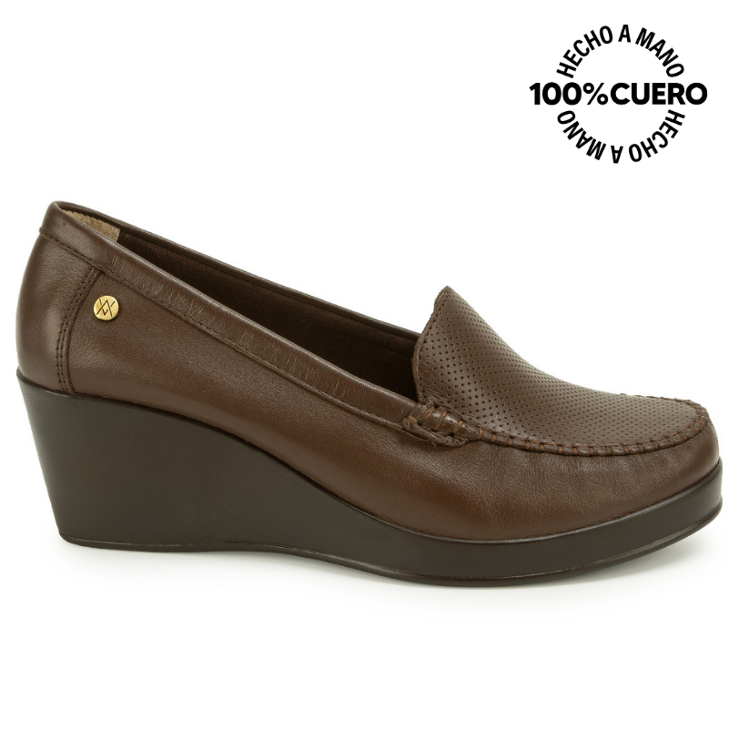 ZAPATO MOCASÍN DOM-2601 MARRON VIALE CUERO - 1