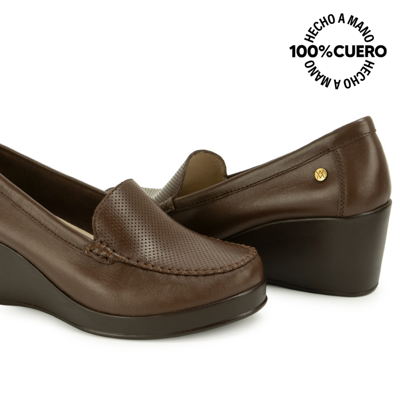 ZAPATO MOCASÍN DOM-2601 MARRON VIALE CUERO - 2