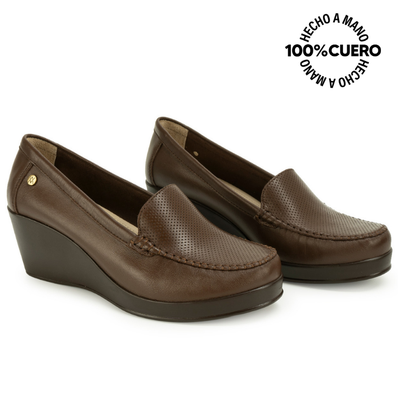 ZAPATO MOCASÍN DOM-2601 MARRON VIALE CUERO - 4